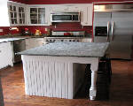 white custom kitchen with island